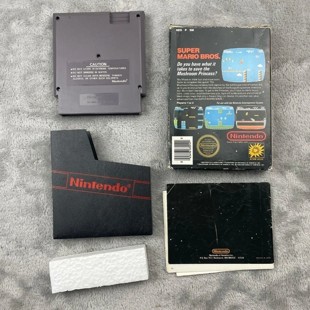 Super Mario Bros Nintendo NES Authentic Original Tested Retro Vintage Game CIB